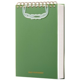 Yoment Top Spiral Notebook, Steno Pads College Ruled, 300 Pages Top Bound Notebook, 7 × 10 Flip Notebooks Left-Handed Notebooks for Work School Office Business,Green