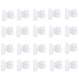 20 Pcs 1 Inch x 0.9 Inch Acrylic Paper Clips, Small Transparent Pins for Files,Test Papers, Socks and Office (20)