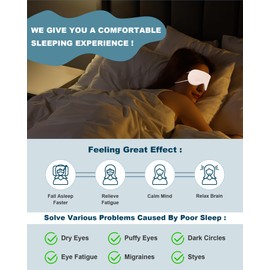 Sleep Mask, 2 Pack Silk Eye Mask for Sleeping with Adjustable Strap, Side Sleeper 100% Light Blocking Super Soft Travel Eye Mask for Women Men No Pressure Eye Mask for Traveling Gifts (XL)