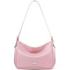 LA FESTIN Small Pink Shoulder Bag for Women Crossbody Purses Cute Trendy Hobo Handbags Leather Zipper Closure