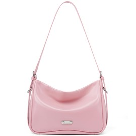 LA FESTIN Small Pink Shoulder Bag for Women Crossbody Purses Cute Trendy Hobo Handbags Leather Zipper Closure