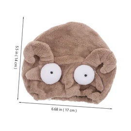 Ipetboom Quick Dry Hair Towel Wrap for Women Super Absorbent Coral Fleece Hair Drying Cap with Cute Cartoon Design for Bathing Makeup Application