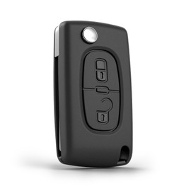 Sudnsadaks Autoschlüssel Hülle, 2 Tasten Schlüsselhülle CE0523, Schlüsselgehäuse Ersatzschlüssel Kompatibel mit Peugeot 207, 307, 308, 407, 607, 807, Citroen C2, C3, C4, C5, C6, C8, DS3, DS4