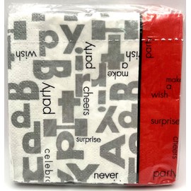 Glitterwrap Bold Birthday Modern Adult Cocktail Theme Party Paper Beverage Napkins