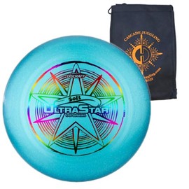 Discraft Soft Ultrastar 175g Flying Disc - Soft Version Ultimate Frisbee Competition Spec - Includes Cascade Juggling Bag (Soft Blue)