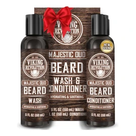 Viking Revolution Acondicionador para Barba y Lavado de Barba | Cuidado Completo para una Barba Suave, Hidratada y de Aspecto Saludabl