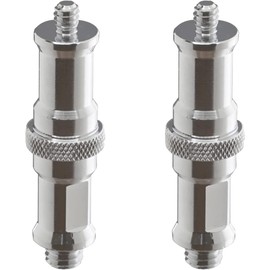 YUOCU 2 Pieces Metal Standard 1/4 to 3/8 inch Male Convertor Threaded Screw Adapter Spigot Stud for Studio, Flash Bracket Light Stand, Hotshoe Coldshoe Adapter, Ball Head, Wireless Receiver, Trigger