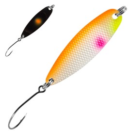 FTM Spoon Hammer 1.7 g - Trout Spoon, Colour: White - Orange - Pink Dot / Black Orange Dot