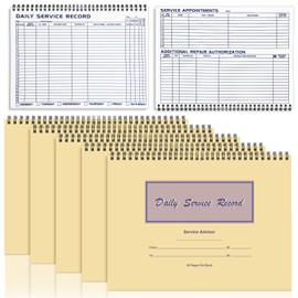 Saypacck 5 Pcs Daily Service Record Book 8.5 x 11 Inch Activity Log Book Notepads 80 Pages Daily Planner to Do List for Tracking Appointments Authorizing Additional Repairs Work Boosting Productivity