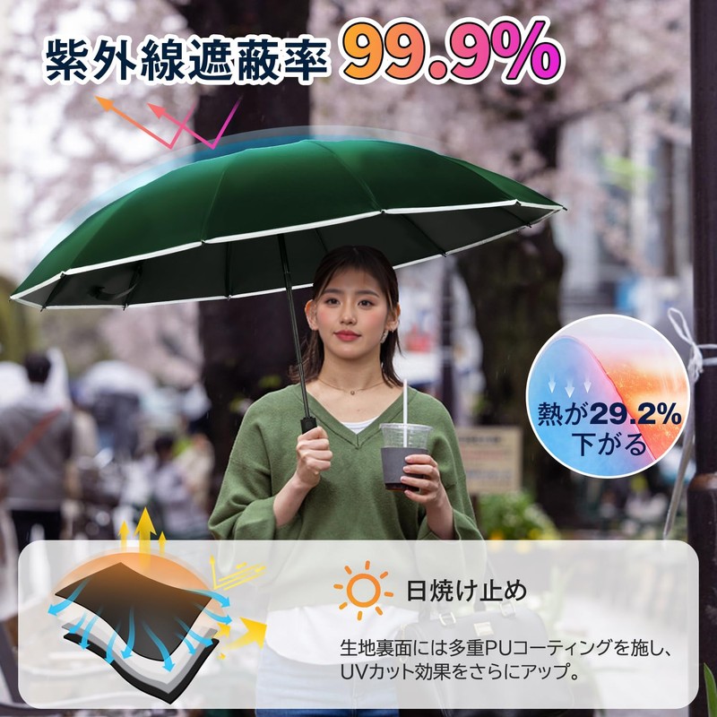Moon River Folding Umbrella, Reverse Folding Umbrella, One-touch Automatic Opening/Closing,