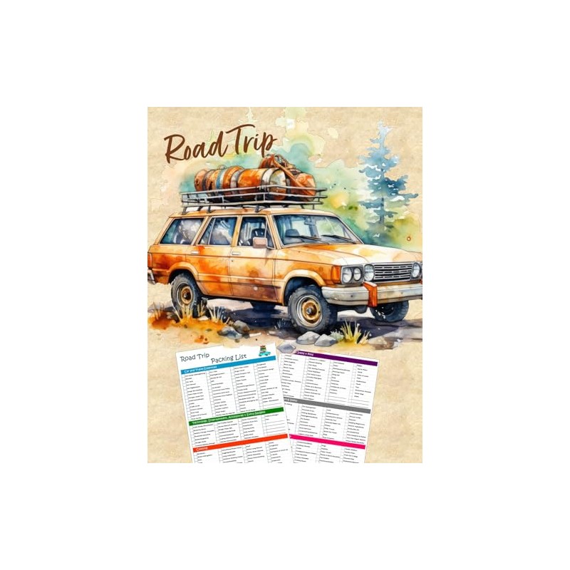 Ultimate Road Trip Planner Packing Checklist -Laminated & Double Sided