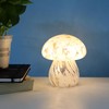 Small Glass Mushroom Table Lamp Night Light Bedside Desk Lamp