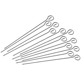 FM Professional 22215.0 Set of 12 Stainless Steel Skewers, Silver