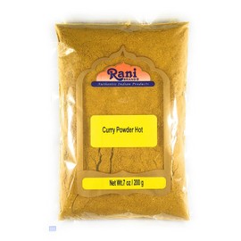 Rani Curry Powder Hot Natural 11-Spice Blend 200g (7oz) ~ Salt Free | Vegan | Gluten Friendly | NON-GMO