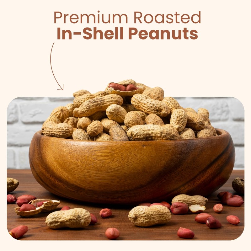 Wellsley Farms Unsalted and Roasted In-Shell Peanuts - USA Grown