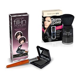 Cover Your Gray Fill In Powder with Cleanse and Cover Combo - Black