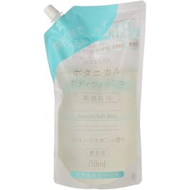 NICE & QUICK Nice & Quick Botanical Body Wash, Cotton Soap Refill, 25.4 fl oz (750 ml) (Large Capacity)