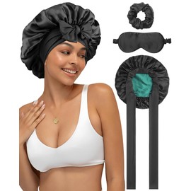 WELROG Double Sided 100% Silk Satin Hair Cap for Women