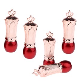 Sharplace Lipstick Containers Empty Lip Balm Tubes Sample Tubes Handmade Lipstick 5 Pieces - Red