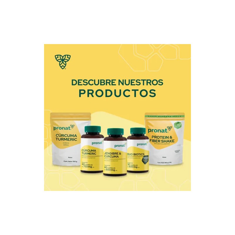 Kit 3 Piezas Suplemento Jengibre Cúrcuma (60 Caps) Pronat