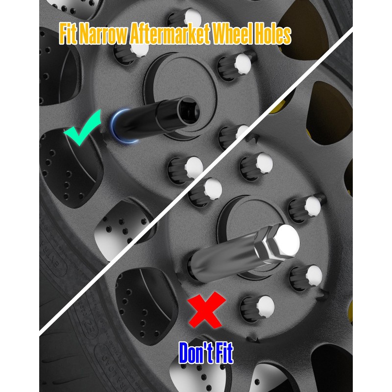 7 Spline Lug Nut Key, 1/2" Drive Impact Socket Fit