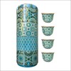 images d´ orient Metal Can with 4 China Cups, Fine