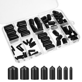 Rubber End Caps Screw Bolt Caps Flexible Rubber Tips Round Bolt Covers Caps Vinyl Screw Thread Protector Cap in 8 Sizes for Tube 2mm 3mm 4mm 6mm 8mm 10mm 12mm 14mm