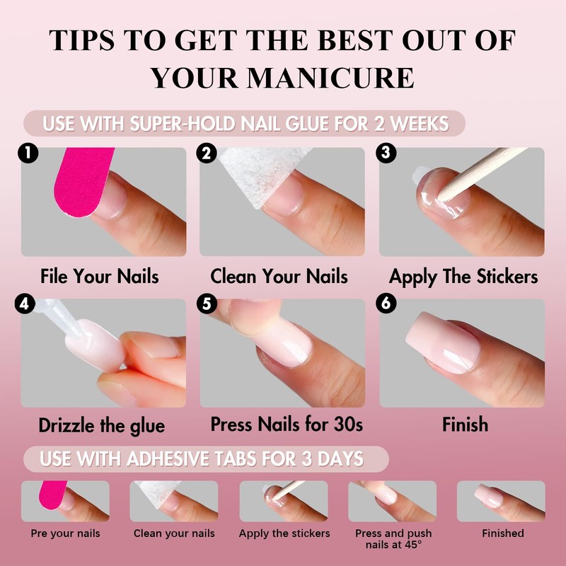 SXVME Brown Press On Nails Almond - Acrylic Press On