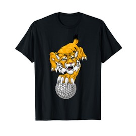 Wildcat Bobcat Lynx Golf Ball Cartoon Character T-Shirt