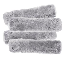 Zone Tech - Cinturón de seguridad para carro, cómodo y suave, 4 unidades, color gris exuberante