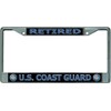 U.S. Coast Guard Retired #2 Chrome License Plate Frame