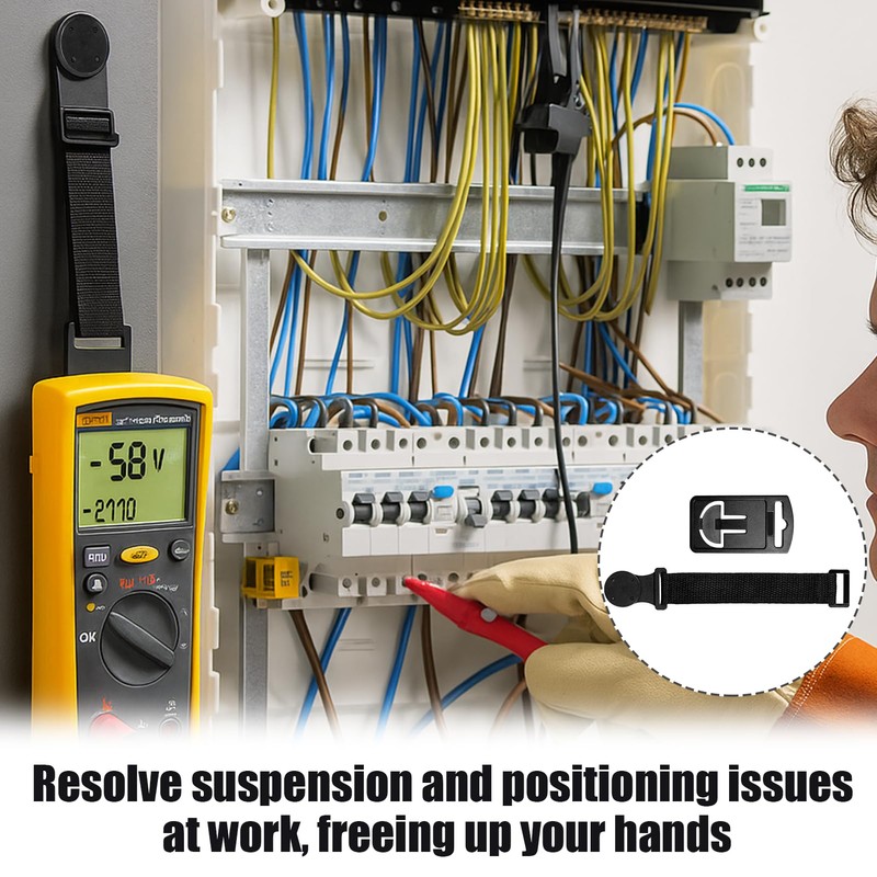 1PCS Magnetic Strap for Fluke, Magnetic Hanging Strap, Adjustable Multimeter