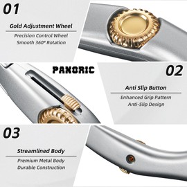 Panoric Retractable Utility Knife with Plastic Holster - Includes Multiple Blades for Roofing, Drywall, Carpet, and Insulation - Heavy Duty, Safe and Easy to Use - Ideal Roofing Tools and Accessories