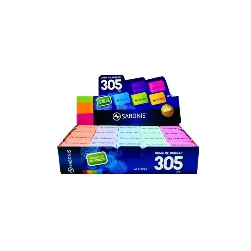 Goma Sabonis 305 Migajon Borra Lapiz 60 Pcs