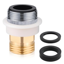 Bruislard Quick Connect Faucet Adapter, Dishwasher Machine Faucet Adapter for Portable Washer Fits Male 15/16-27 or Female 55/64-27 x 3/4'' Garden Hose Threads