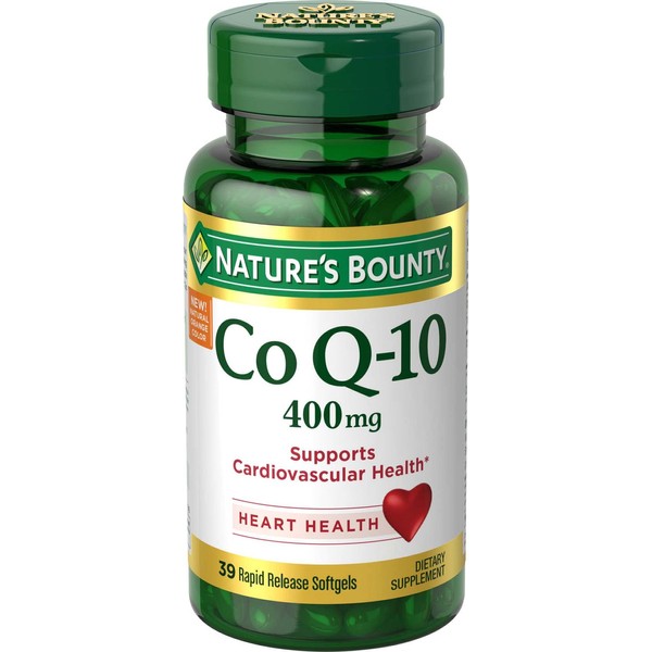 Nature's Bounty Cardio Q10, Co Q-10 400 mg Softgels 39 ea (Pack of 4)