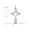 Sterling Silver Heart Cross Pendant Necklace with Chain