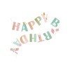 – Durable Happy Birthday Garland Pink & Mint Girl Birthday
