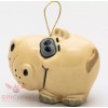 Porcelain Hippo Hippopotamus Christmas Tree ornament figurine toy handmade