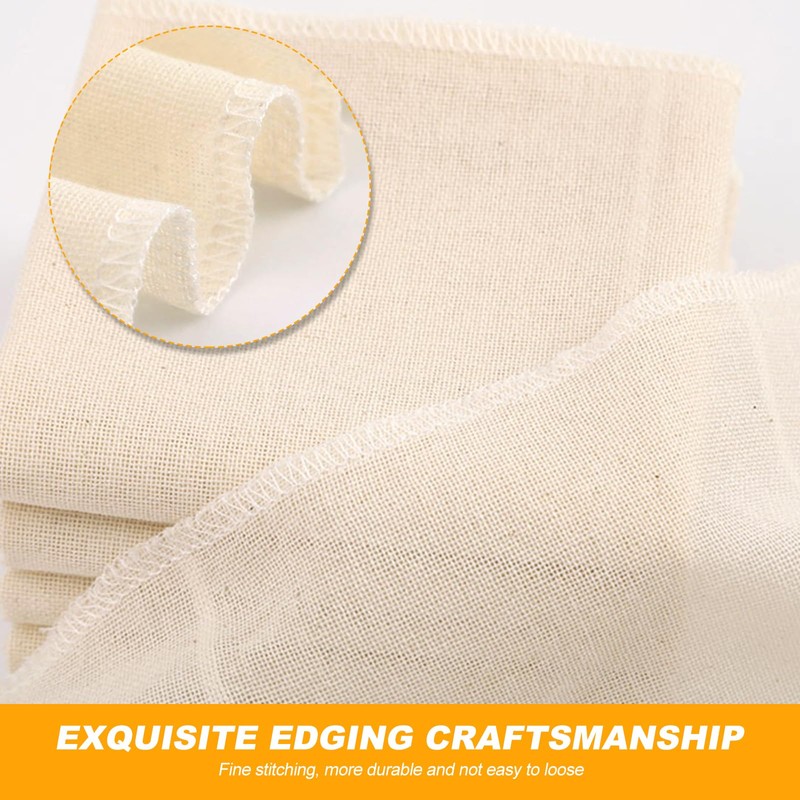 Passiertuch Wiederverwendbar 50x50cm Käsetuch Cheesecloth Waschbares Leinentuch Abseihtuch Seihtuch zum