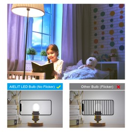 AIELIT LED 25 Watt Equivalent Frosted Light Bulbs, Daylight White 5000K, 2W Dimmable Globe Bulb, E26 Medium Screw Base LED Edison Bulb for Chandeliers, Ceiling Fan, Table/Desk Lamp, 4 Pcs