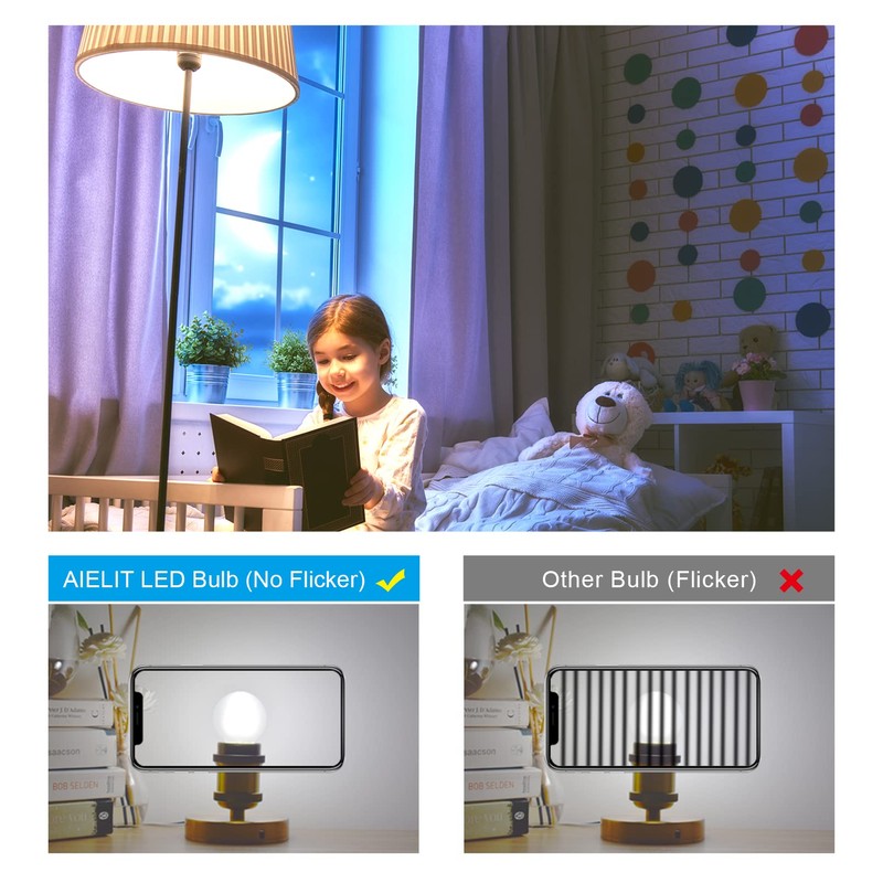 AIELIT LED 25 Watt Equivalent Frosted Light Bulbs, Daylight White