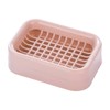Bathroom Double Layer Grid Drain Soap Box, Dish Storage Case