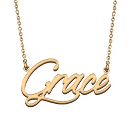 HUAN XUN Custom Initial Pendant Graduation Necklaces for Daughter Grace Pendant Jewelry Gifts