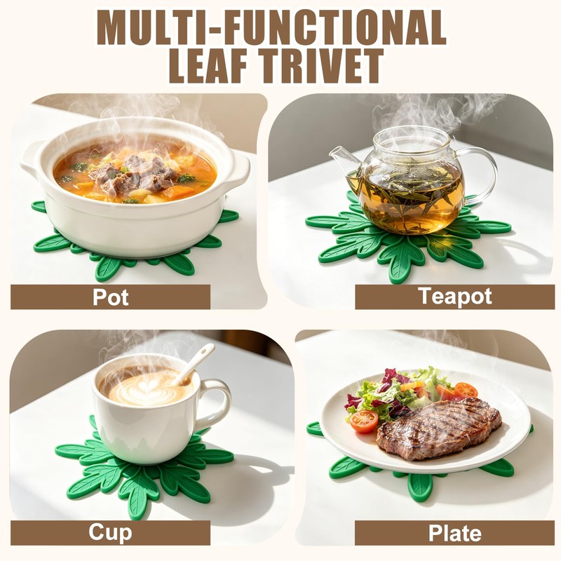 Silicone Tree Trivets for Hot Dishes Hot Pots and Pans