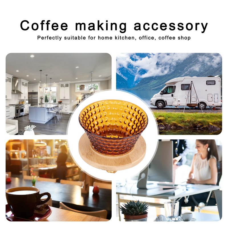 Coffee Pot Filter reusable glass Coffee Dripper Funnel Kettle Brewer