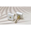ARTISNO Square Marble Brass Knob, Modern Cabinet Knob, Decorative Hardware,