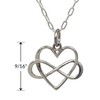 Sterling Silver Infinity Heart Charm Necklace, 18"