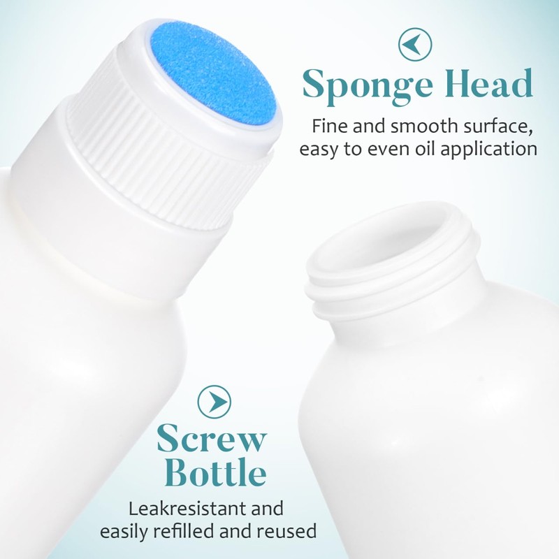 OATIPHO 4 Pack 100ml Capacity Sponge Head Applicator Bottles Refillable