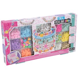 Nice Group - Perline ABC Heishi Pop 500, Kit di Perline colorate e multiformi